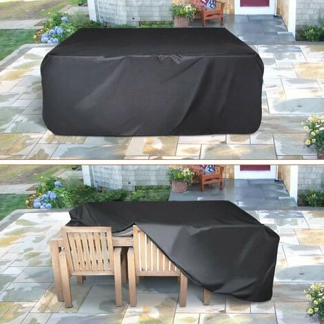 XICHAO - Housse Salon De Jardin 210D Oxford 242 162 100cm Housse De Protection Salon De Jardin Housse Table Jardin Bâche Salon De Jardin Imperméable Résistant à La Vent Pluie UV Déchirure – Image 5