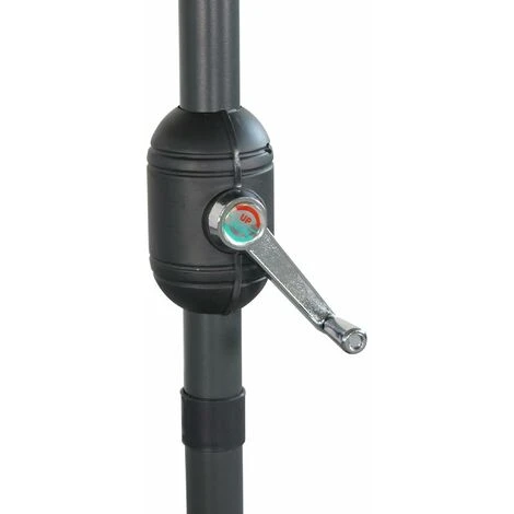 Parasol Droit Rectangulaire 2x3m - Touquet Rouge - Mât Central En Aluminium Orientable Et Manivelle D'ouverture – Image 5