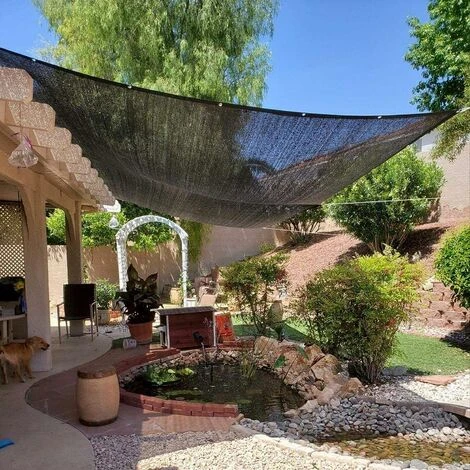 Kueatily Filet D'Ombrage 8 Broches Ombrage 80% Renforce éPaissir Voile Ombrage, Serres Filet Coupe-Vent Avec Oeillets,pour La Couverture VéGéTale/Serre/Jardin/Pergola(3x4m) – Image 3