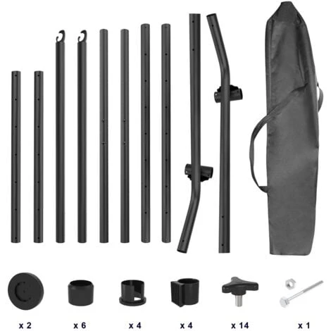 Support Pour Hamac De Jardin Camping, Armature En Acier Pour Hamac, Avec Roues Et Sac De Transport, Accessoires: Hamac Non Inclus – Image 4
