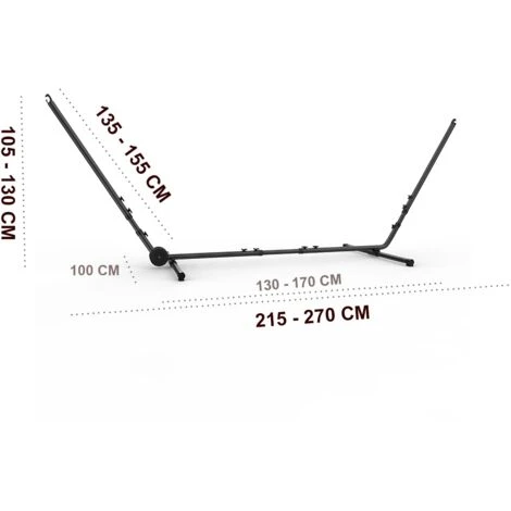 Support Pour Hamac De Jardin Camping, Armature En Acier Pour Hamac, Avec Roues Et Sac De Transport, Accessoires: Hamac Non Inclus – Image 5