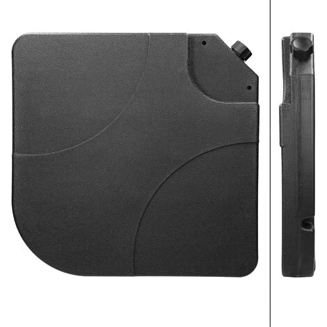 Lot De 4 Supports Poids De Parasol Rempli De L'eau 60 L Ou Sable 80 Kg + Poignée – Image 2