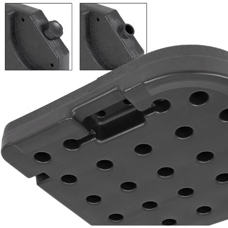 Lot De 4 Supports Poids De Parasol Rempli De L'eau 60 L Ou Sable 80 Kg + Poignée – Image 4