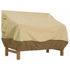 Housse De Protection Pour Banc, Housse Banc Jardin Tissu Oxford Imperméable, Housse De Banc Exterieur Anti UV Et Vent Housse De Protection Pour Canapé (Beige, 193 X 83 X 84 Cm)