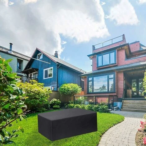 Bache Salon De Jardin, Housse Table De Jardin, Bache De Protection, Housse De Protection Salon De Jardin, Protection Extérieure Résistante Imperméable De Meubles 210D Oxford (210x140x80cm) – Image 2