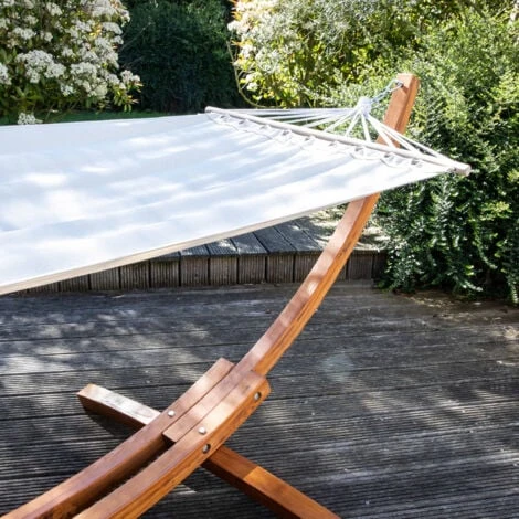 Hamac Sur Pied En Bois Blanc – Image 5