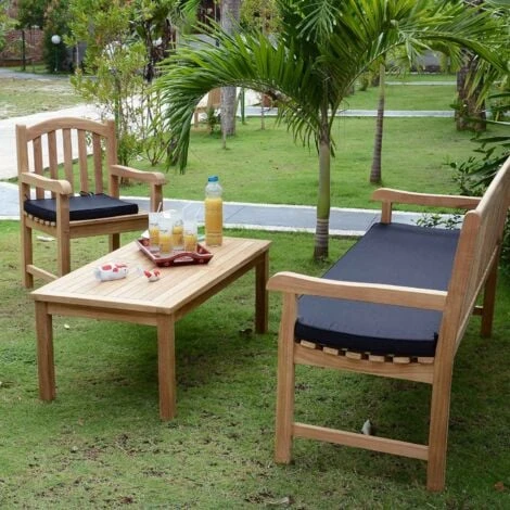 Table Basse Rectangulaire En Teck Ecograde Coffee 120 X 60 Cm – Image 3