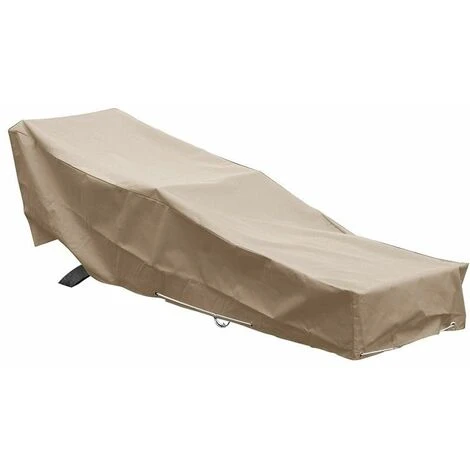 Housse Chaise Longue Transat L 205 X L 70 X H 60 Cm Beige
