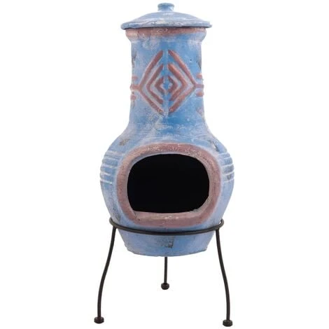 Cheminée Colima Argile Bleu Marine/rouge 86031 RedFire