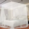Moustiquaire, Moustiquaire De Lit Grand Moustiquaire En Polyester Pour Lits Simples Et Doubles, Moustiquaire Baldaquin Intérieur Et Extérieur - Blanc