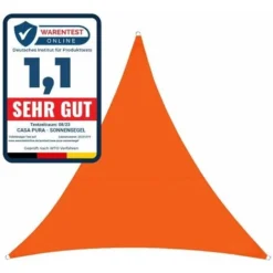 Voile D'ombrage Hydrofuge Orange 5 X 5 X 7 M