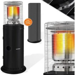 KESSER® Chauffage à Gaz KE12 Parasol Chauffant Pour Terrasse Chauffage De Terrasse Radiateur Extérieur Chauffage Extérieur 12,5 kW Chauffage D’extérieur à Gaz Chauffage Radiant Appareil De Chau