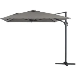 Parasol Jardin Déporté Alu Sun 4 - Rectangle - 3 X 4 M - Gris