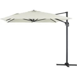 Parasol Jardin Déporté Alu Sun 4 - Rectangle - 3 X 4 M - Ecru