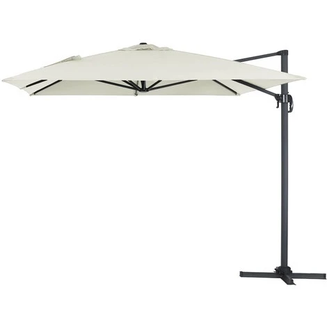 Parasol Jardin Déporté Alu Sun 4 - Rectangle - 3 X 4 M - Ecru