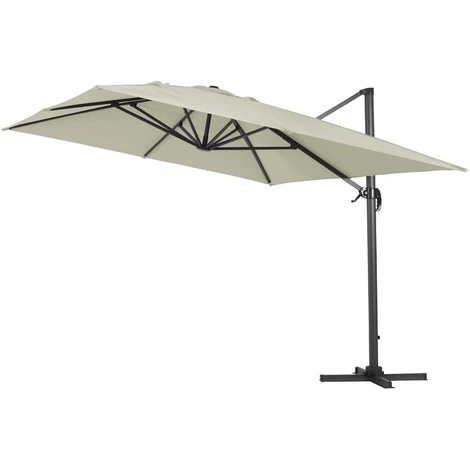 Parasol Jardin Déporté Alu Sun 4 - Rectangle - 3 X 4 M - Ecru – Image 2