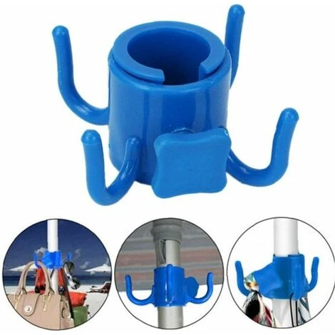 2pcs Parasol De Plage Crochet Suspendu 4 Prong Suspendu Camping Fermoir De, Réglable Crochet Parapluie En Plastique Plage Fournitures Camping – Image 5