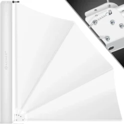 KESSER® Brise-vues De Balcon Pliables Avec Support Mural 140x140 Cm Brise-vue Balcon Paravent Pare-vue Pour Balcon Store Latéral Résistant Aux Intempéries Matériel De Montage Inclus , Blanch