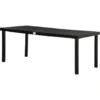 OUTSUNNY Table De Jardin Rectangulaire Pour 8 Personnes En Aluminium Plateau PE à Lattes Aspect Bois Dim. 190L X 90l X 74H Cm Noir