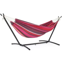 Hamac Sur Pied,avec Support,double Extérieur, Avec Sac De Transport Portable, Pour Balcons, Terrasses ,Rouge - Mondeer