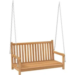 Balancelle Bois De Teck Massif 114x60x64 Cm VidaXL