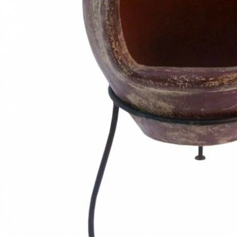 RedFire Cheminee Salamanca Rouge Fonce 36 X 36 X 85 Cm Argile – Image 3