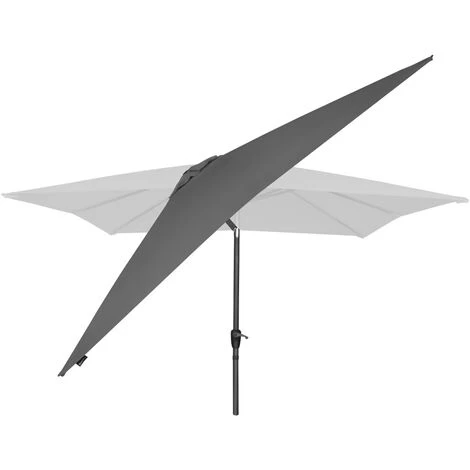 Parasol Inclinable Carré 2,8x2,8m - Voile Protection UV Indice 50+ - Housse De Protection - Gris – Image 3