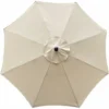 Housse De Rechange Pour Parasol, 8 baleines, 3 m, Imperméable, Anti-UV, Tissu De Rechange, Beige