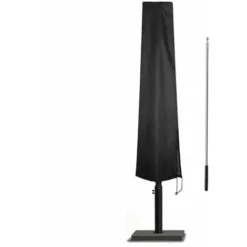 Housse De Protection Imperméable Et Anti-uv Pour Parasol - 183 X 25 - 35 Cm - Noir - Linxor