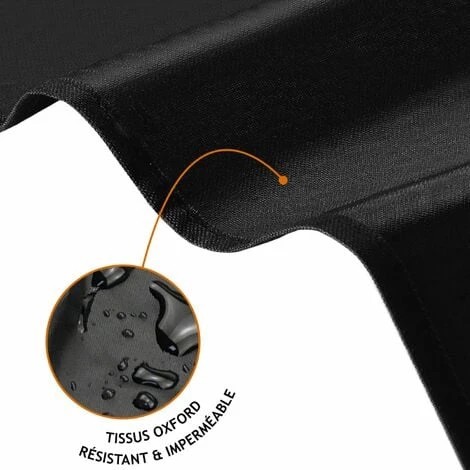 Housse De Protection Imperméable Et Anti-uv Pour Parasol - 183 X 25 - 35 Cm - Noir - Linxor – Image 4