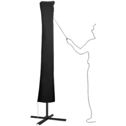 Hengda Housse De Parasol Coloris Au Choix Housse De Protection Parasol Protection UV Salon De Jardin Balcon,noir