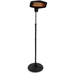 Chauffage De Terrasse 2200W – Élément En Quartz – 3 Niveaux De Chaleur – Sur Pied – Chaleur Ajustable - Amiata