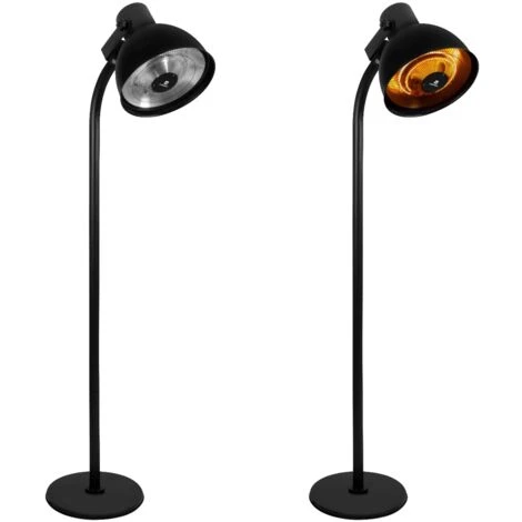 Chauffage De Terrasse 2000W - Avec Télécommande - Élément Chauffant Infrarouge Halogène - 3 Niveaux De Chaleur Différents - Vesuvio – Image 4