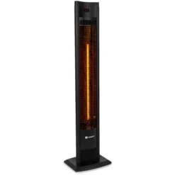 Chauffage De Terrasse 2000W – Télécommande Et Minuterie Incluses – Elément En Carbone - Niveaux De Chaleur Réglables - Filicudi