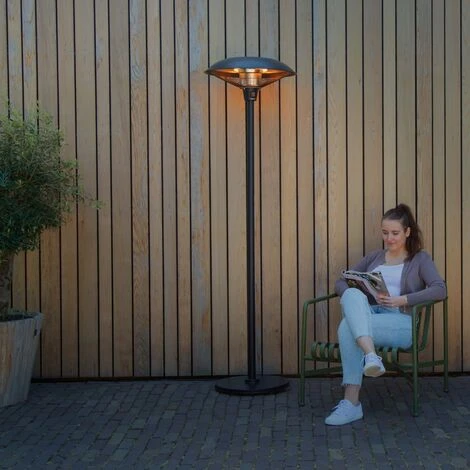 Chauffage De Terrasse 2000W - Chaleur Périphérique à 360 Degrés - Lampe à Infrarouge - Modèle Sur Pied - Eolo – Image 3