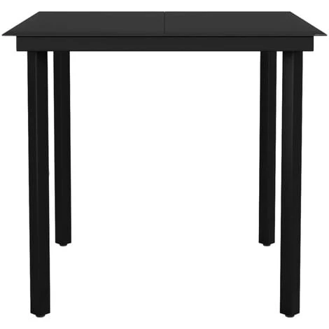 Ensemble De Salle à Manger De Jardin 3 Pcs Noir VidaXL – Image 4