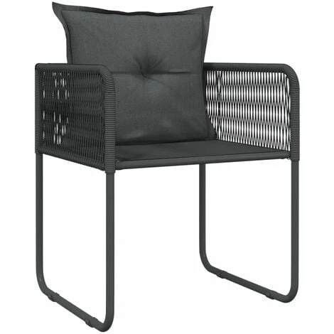 Ensemble De Salle à Manger De Jardin 3 Pcs Noir VidaXL – Image 5