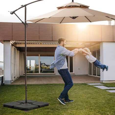 Randaco Pied De Parasol Parasol Porte-parapluie Parasol De Jardin Remplissable 100kg – Image 5