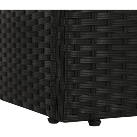 VIDAXL Polyrattan Garden Lit De Différentes Couleurs Canapé Extérieur Lit De Jardin Noir 195x60 Cm Résine Tressée Couleur : NOIR – Image 5