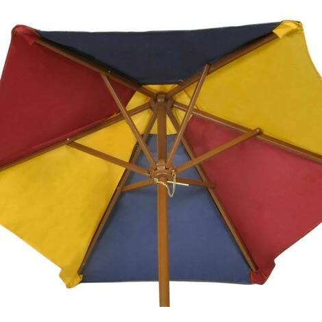 VIDAXL Ensembles De Pique-nique Pour Les Enfants Colorés Avec Du Parasol De Table Avec Banc Et Parapluie Table Et Bancs De Pique-nique Avec Parasol Pour Enfants Bois – Image 2