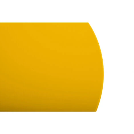 Table D'appoint, Table Basse Ronde De Jardin Jaune En Acier Epoxy 49X45CM- Meuble De Jardin – Image 2