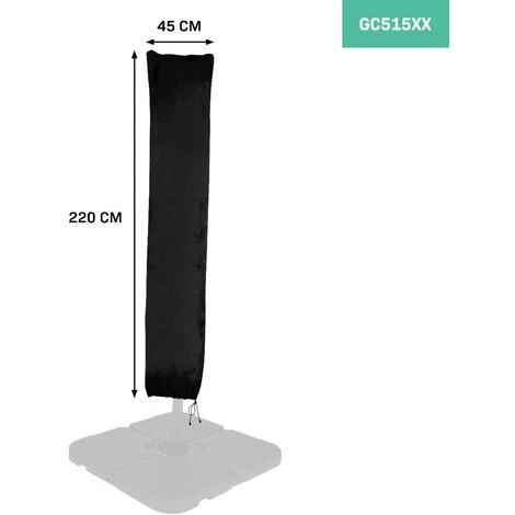 Housse De Parasol M – 220x45cm – Pour Les Parasols Jusqu’à 400cm – Universel Et Pour GP501XX, GP502XX Et GP506XX – Image 2