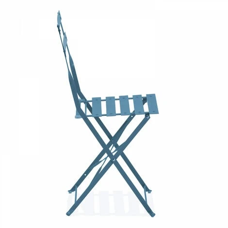 Lot De 2 Chaises Pliantes En Acier Bleu Pacific – Image 4