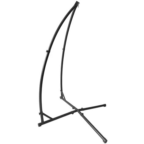 Support Pour Fauteuil Suspendu 214 Cm Soutien Pour Accrocher Balancelle Et Chaises Suspendues En Acier Couleur Noir Poids Max Supporté 120 Kg Pour Internes Et Externes – Image 4