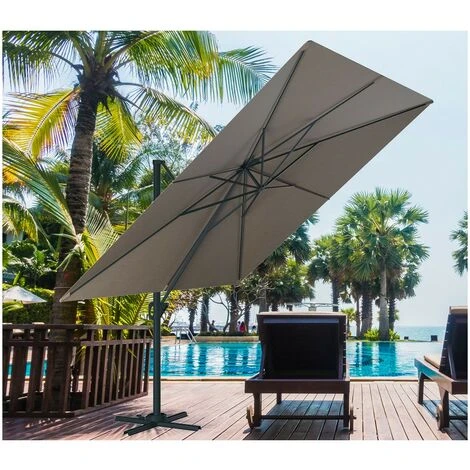 SUNKING XL - Parasol Déporté 4x3m - Gris Anthracite – Image 4