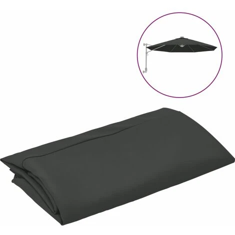Tissu De Remplacement Pour Parasol Déporté Anthracite 300 Cm