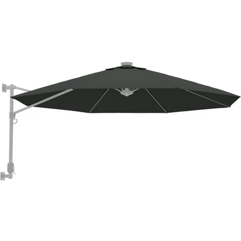 Tissu De Remplacement Pour Parasol Déporté Anthracite 300 Cm – Image 4