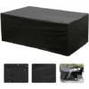 Housse Salon De Jardin 213X132X74cm Exterieur Etanche Coupe-Vent Poussière Tissu 210D Oxford Noir Housses De Meubles Avec Boucle De Verrouillage Bâche De Protection Pour Table Chaise Mobilier
