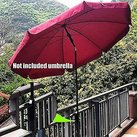 Rambarde Porte-parasol Pour Accessoires De Parasol De Table à Fixer Sur Balcon, Terrasse Ou Table - Jusqu'à 19-38mm – Image 5