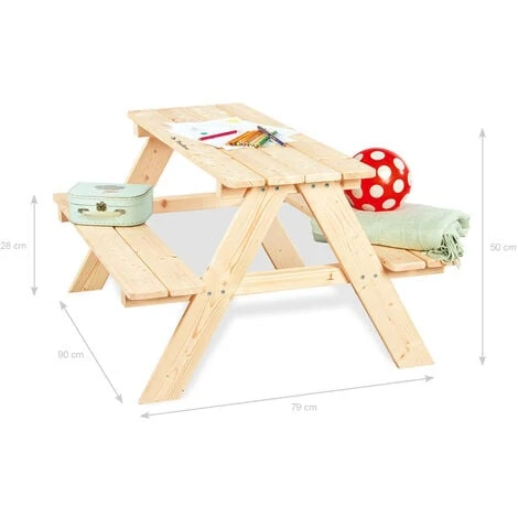 Pinolino Ensemble De Table Et Bancs 'Nicki Für 4', Natureel – Image 2